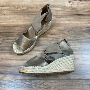Eileen Fisher Wiley Knot Espadrille Leather Wedge‎ Sandal